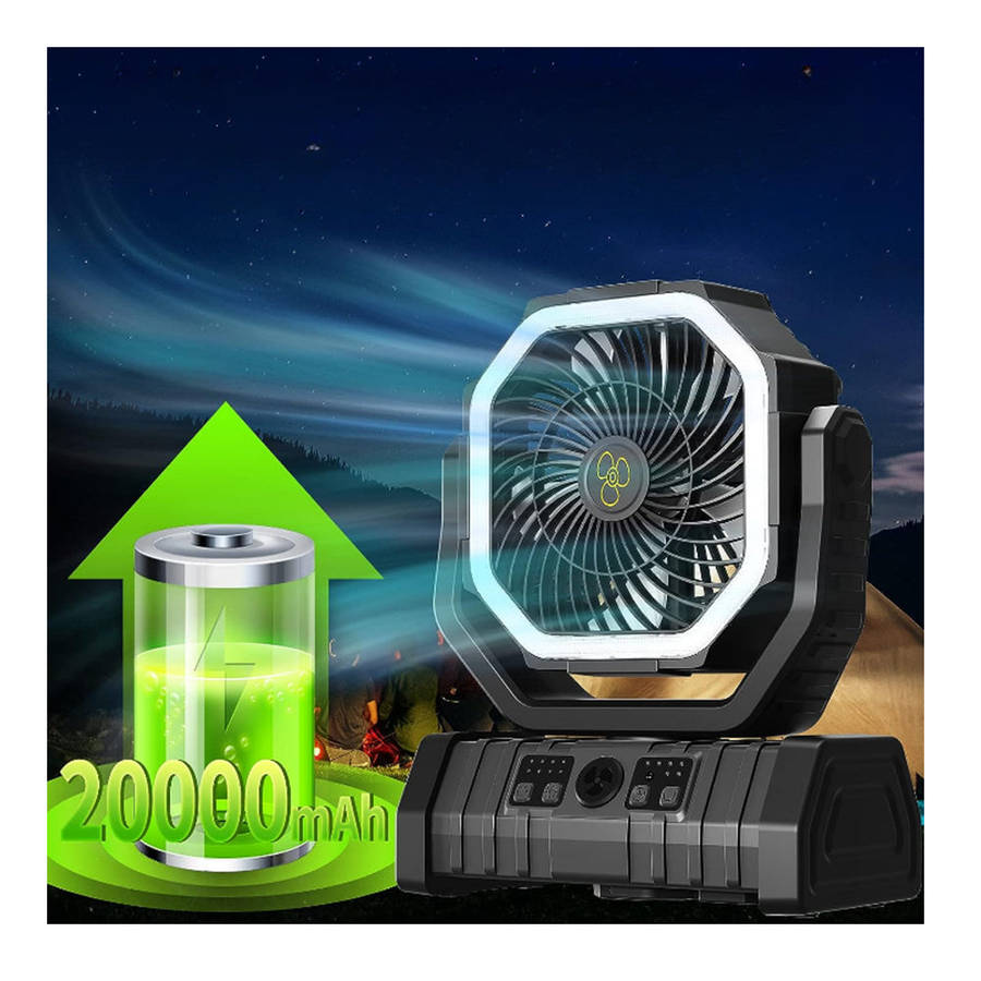 Outdoor/Camping 3-in-1 Unit (Fan, LED Light and Powerbank)