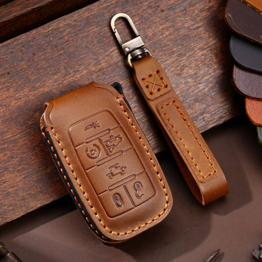 For Dodge Ram 6-button C163 Car Key Leather Protective Case, 6-button