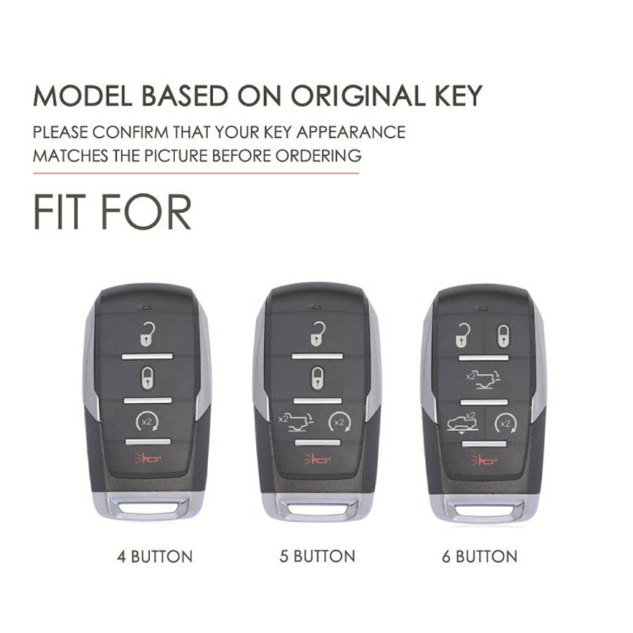 For Dodge Ram 6-button C163 Car Key Leather Protective Case, 6-button