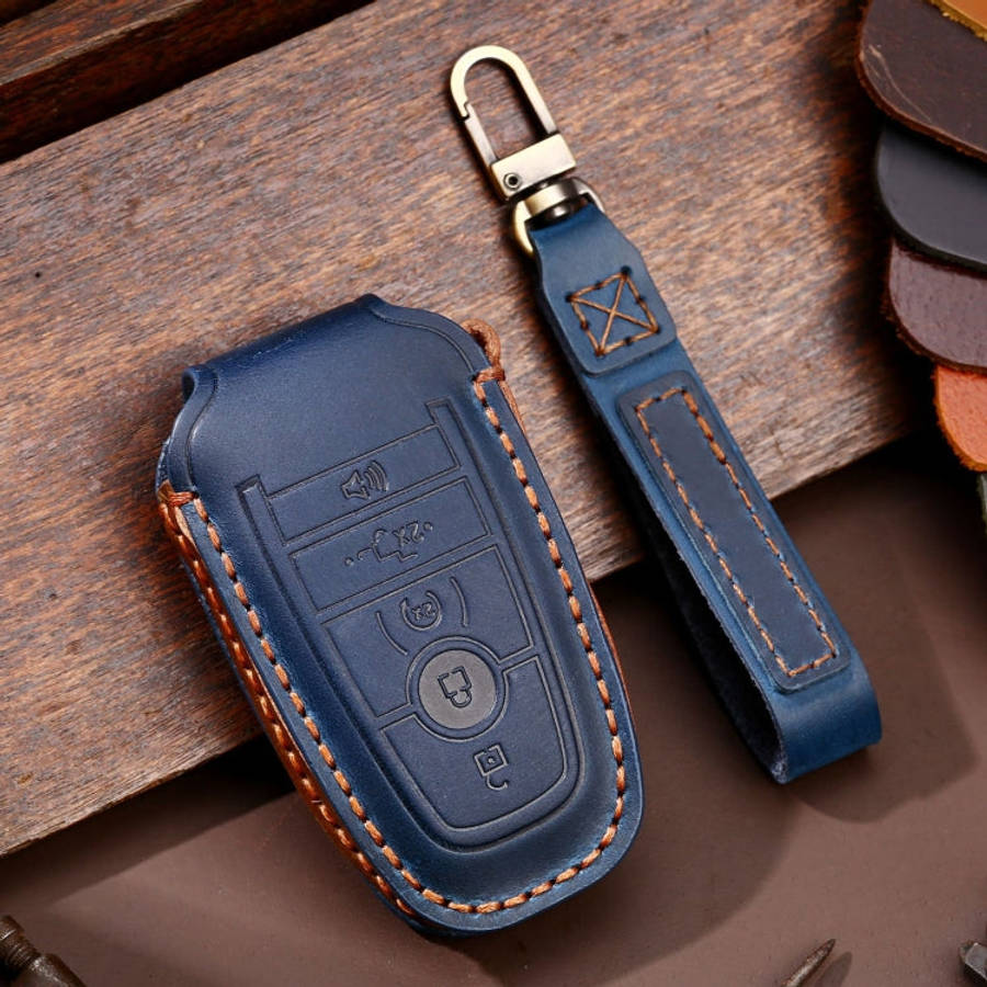 For Ford F-150 5-button C073 Car Key Leather Protective Case, C073