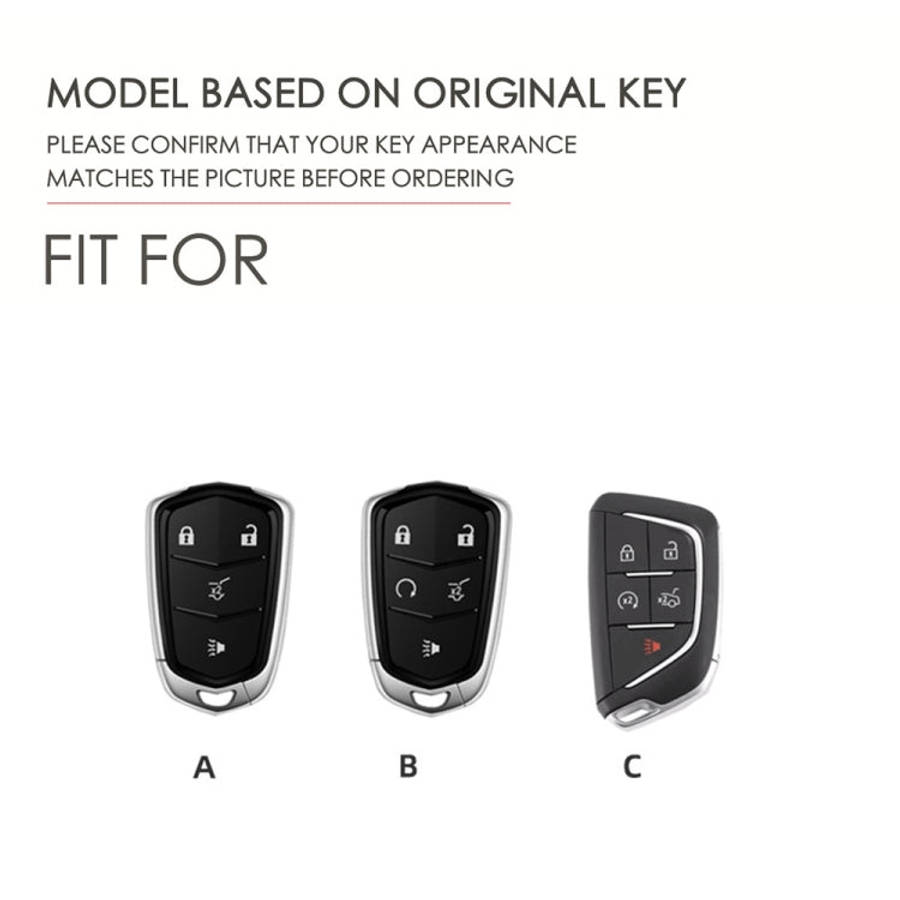 For Cadillac / CT5 / CT6 / XT6 4-button C086 Car Key Leather Protective Case, C086