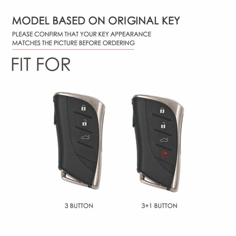 For Lexus 4-button Hallmo Car Cowhide Leather Key Protective Cover Key Case, C131