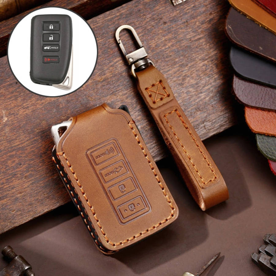 For Lexus 4-button Hallmo Car Cowhide Leather Key Protective Cover Key Case, C129