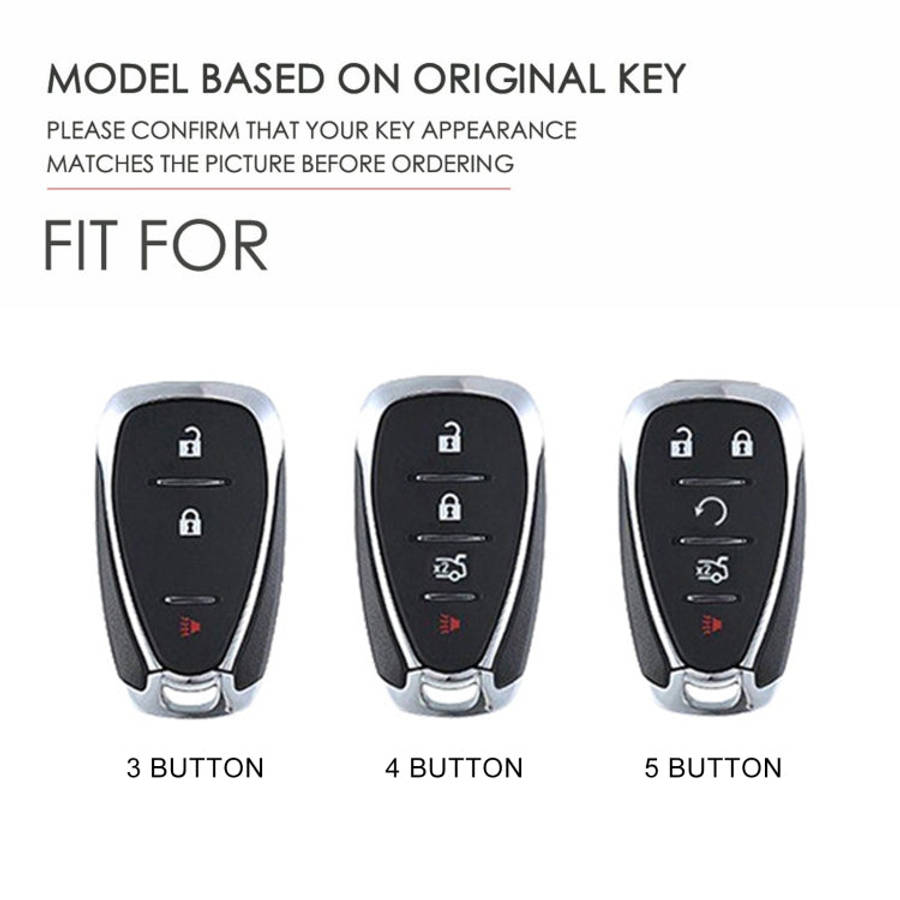 For Chevrolet 4-button Hallmo Car Cowhide Leather Key Protective Cover Key Case, C113