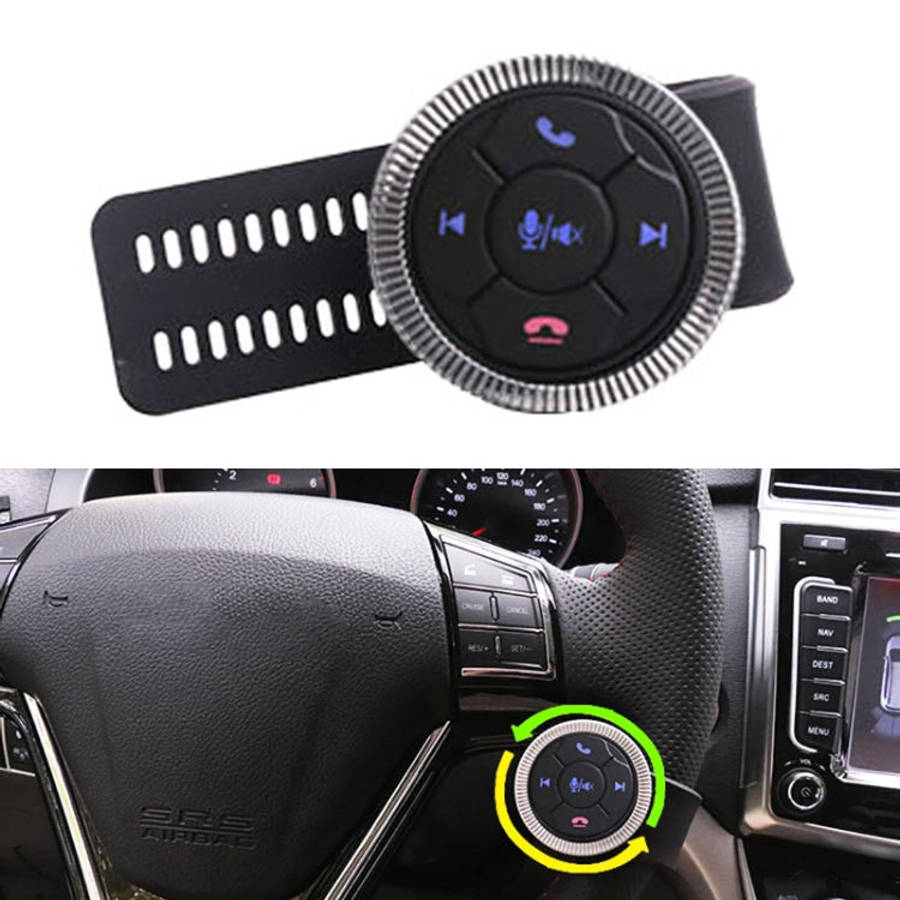 Universal Strap Shape Steering Wheel Remote Control Car Multimedia Wireless Button Remote Control...