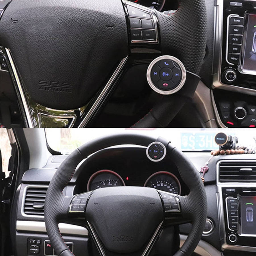 Universal Strap Shape Steering Wheel Remote Control Car Multimedia Wireless Button Remote Control...