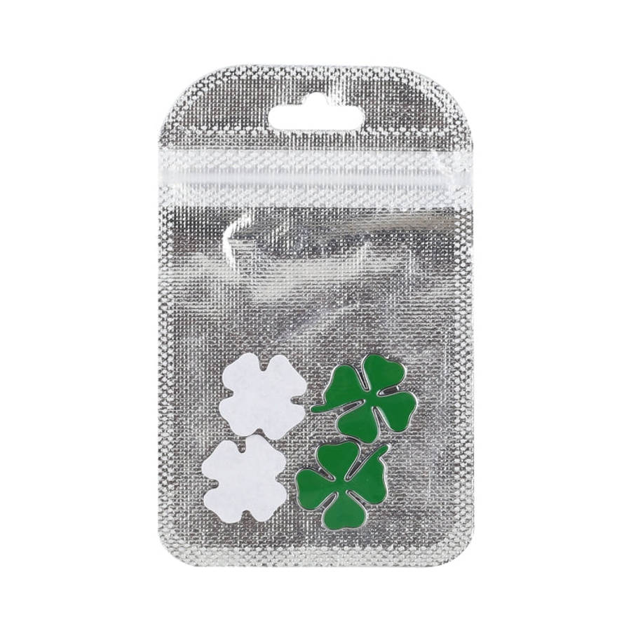 2pcs Four Leaf Clover Luck Symbol Badge Labeling Sticker Styling Car Decoration, Size: 2x2x0.2cm,...