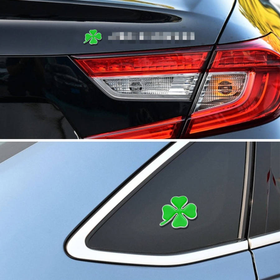 2pcs Four Leaf Clover Luck Symbol Badge Labeling Sticker Styling Car Decoration, Size: 2x2x0.2cm,...