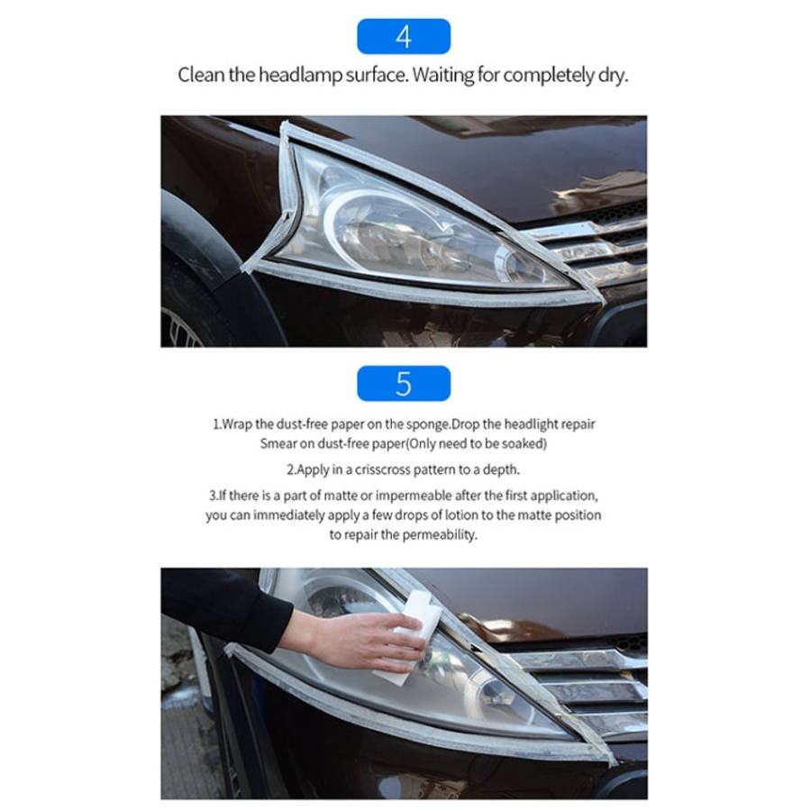 Car Headlight Scratch Yellowing Repair Fluid Set, Capacity: 10ml, 10ml