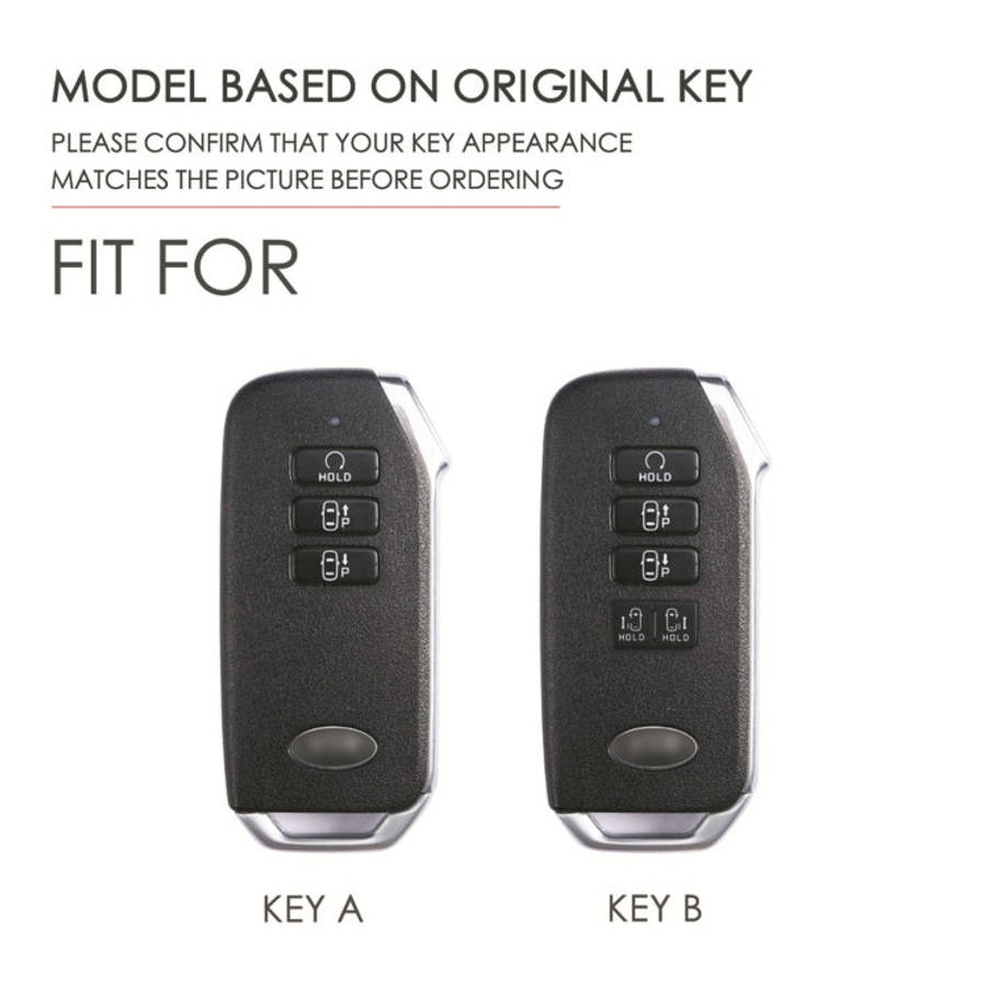 For Kia 5-button Hallmo Car Cowhide Leather Key Protective Cover Key Case, C202