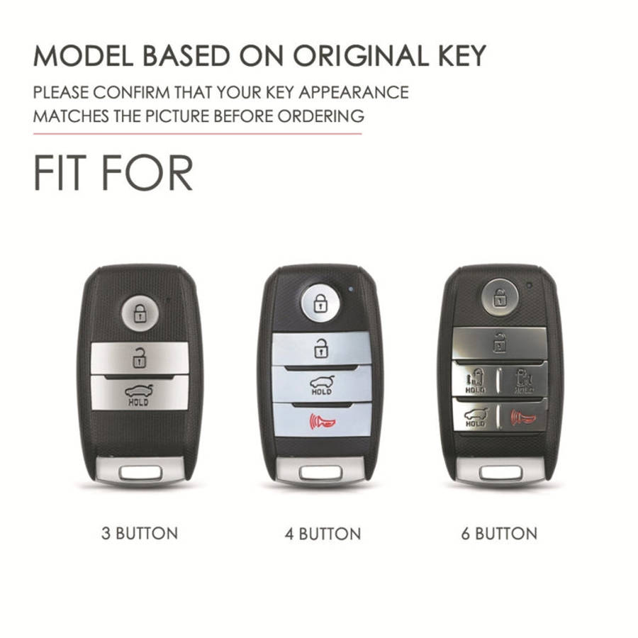 For Kia C133 4-button Hallmo Car Cowhide Leather Key Protective Cover Key Case, C133