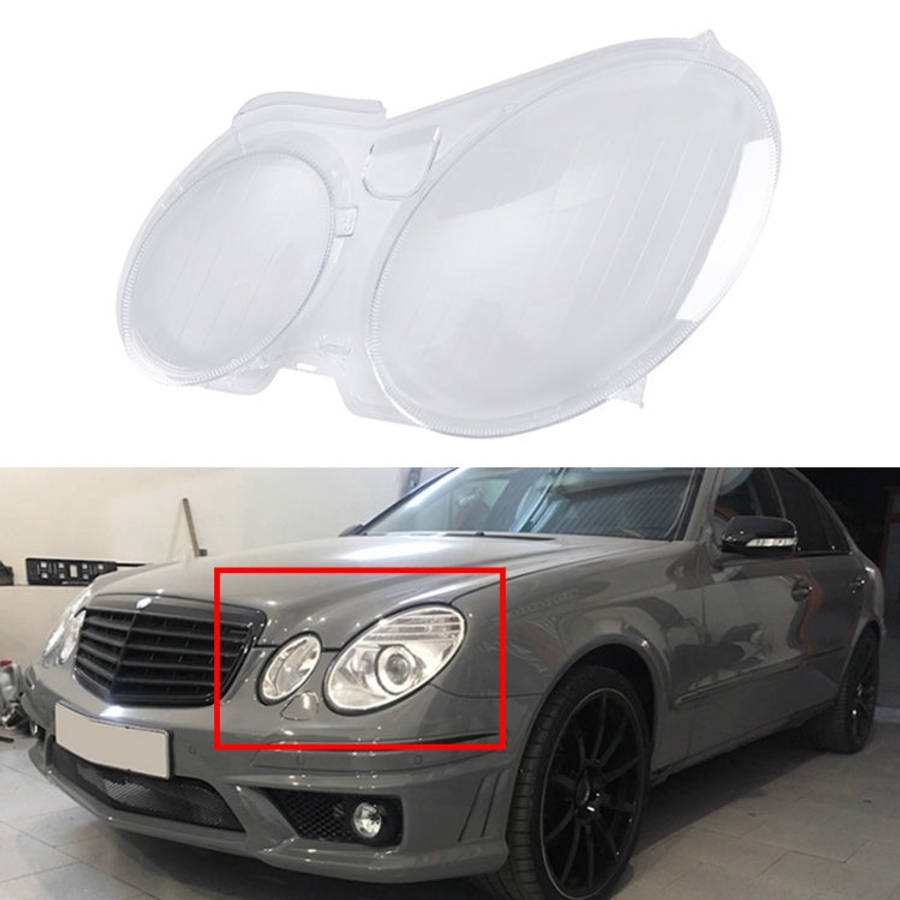 For Mercedes-Benz E-Class W211 2002-2008 Car Left Side Headlight Transparent Protective Cover 211...
