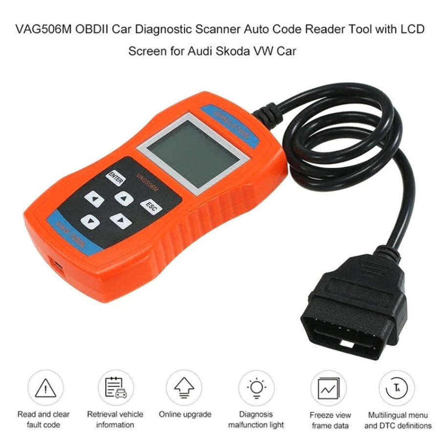 VAG506M Car Mini Code Reader OBD2 Fault Detector Diagnostic Tool, Southern European Version, VAG5...