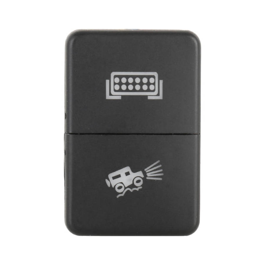 TS-202 For Toyota Blue-green Light Car Small Dual Control Switch with Lock, with Lock 5