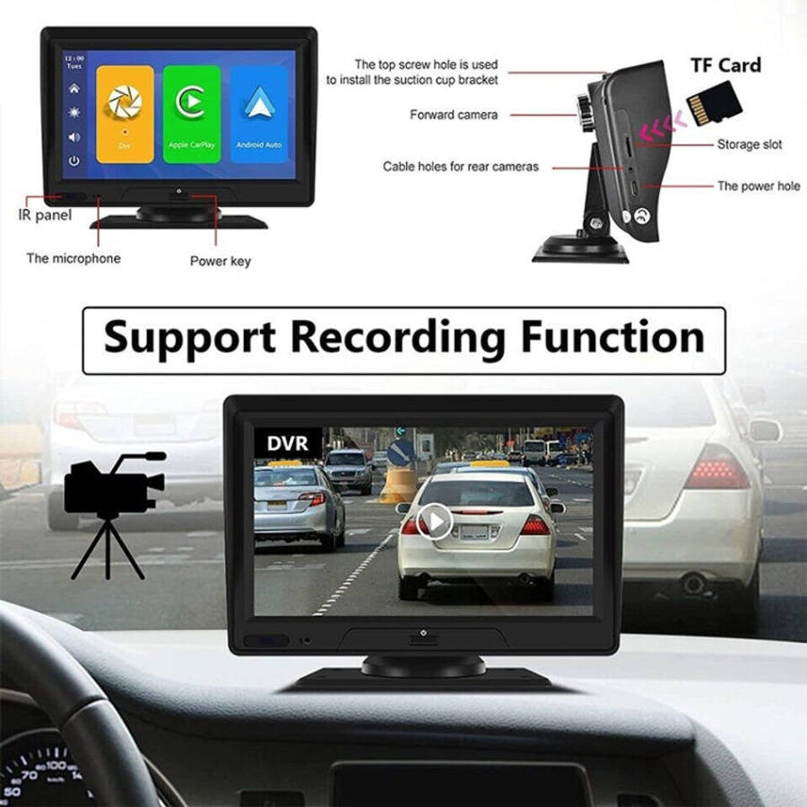 P702D 7 inch Portable Touch Display Wireless Car Navigator Dual-lens Smart Driving Recorder, P702D
