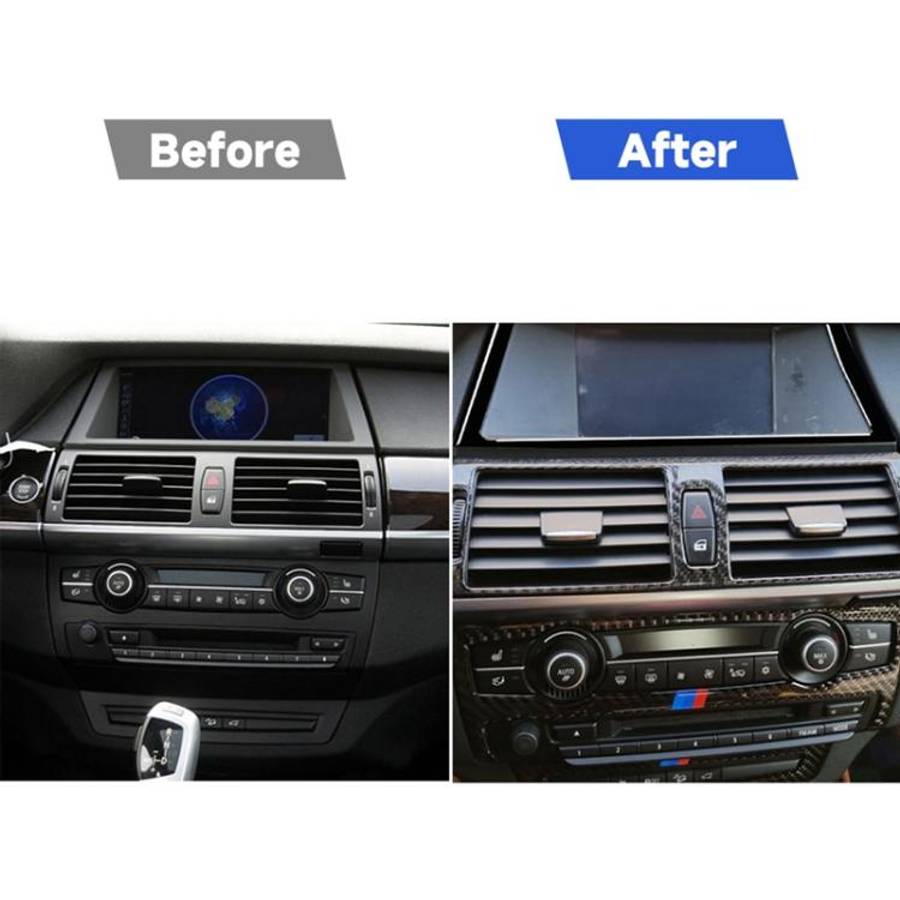 Car Navigation Frame Decorative Sticker for BMW X5 E70 2008-2013 / X6 E71 2009-2014, Left and Rig...