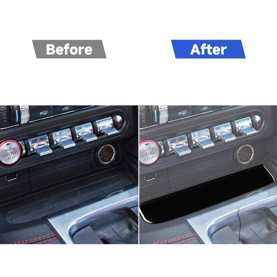For Ford Mustang 2015-2020 Car Water Cup Holder Upper Decorative Sticker, Left and Right Drive Un...