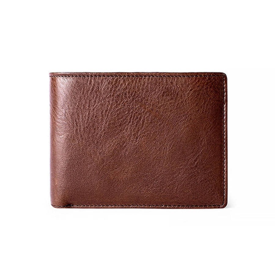 8016 Retro Cowhide Leather Multiple Card Slots Wallet for Men, with Removable Card Holder, 8016