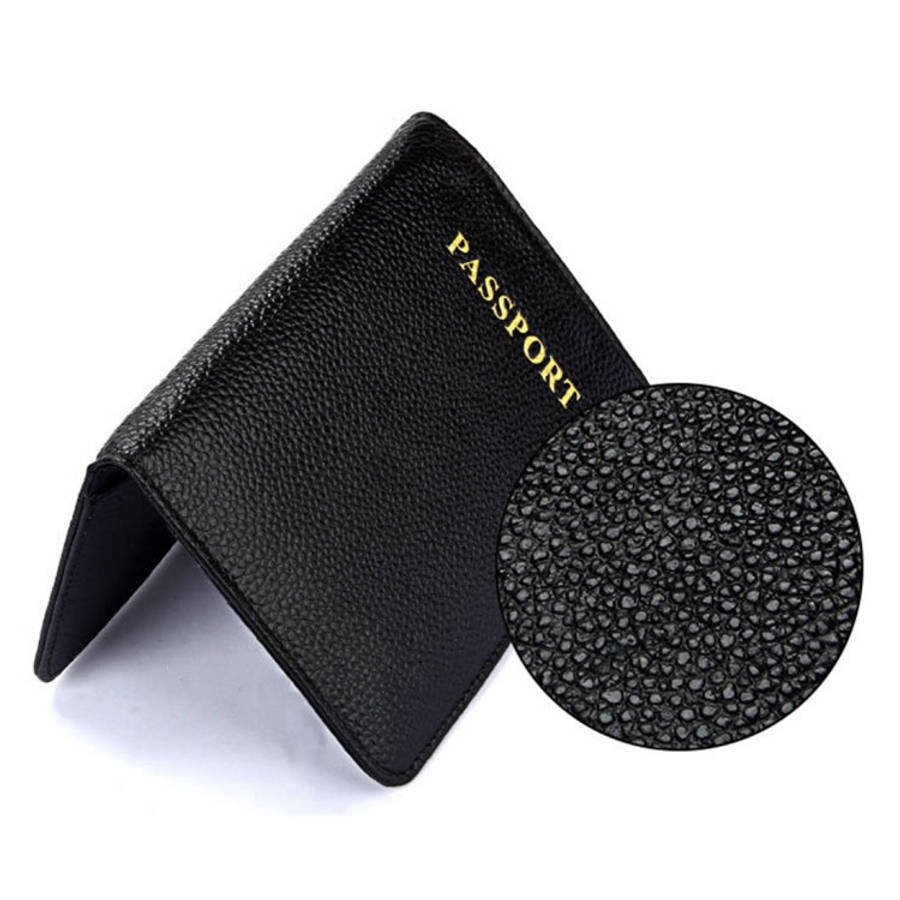 Litchi Texture Multifunctional Genuine Leather Passport Package for travel