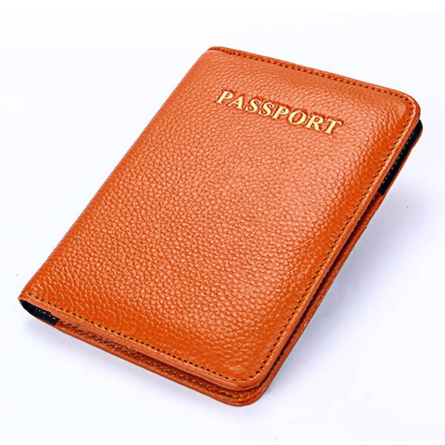 Litchi Texture Multifunctional Genuine Leather Passport Package for travel