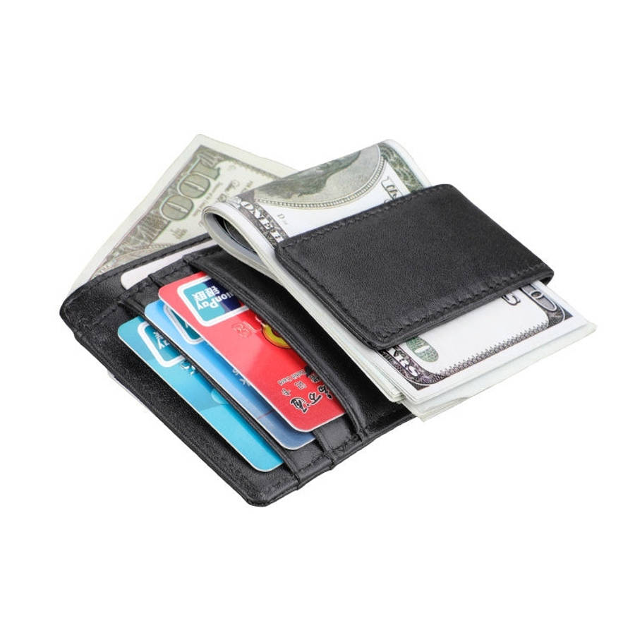 KB80 Antimagnetic RFID Crazy Horse Texture Oil Wax Leather Card Holder Wallet Billfold for Men an...