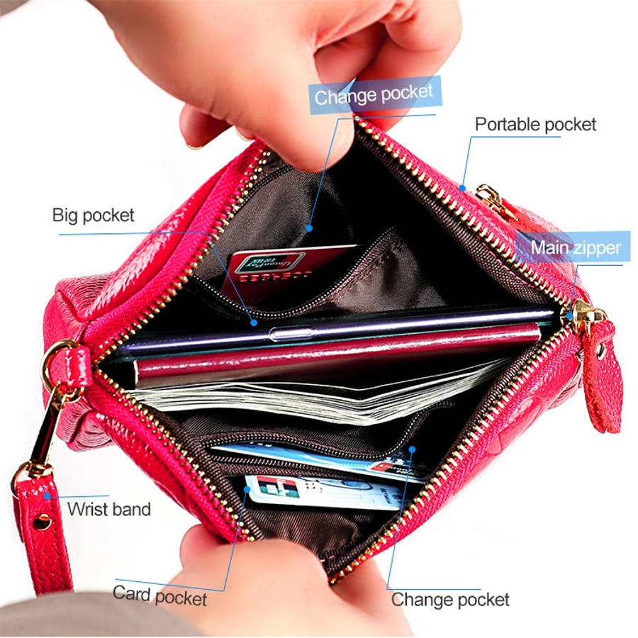 2026 Multifunctional Litchi Texture Women Large Capacity Hand Wallet Shell bag with Card Slots