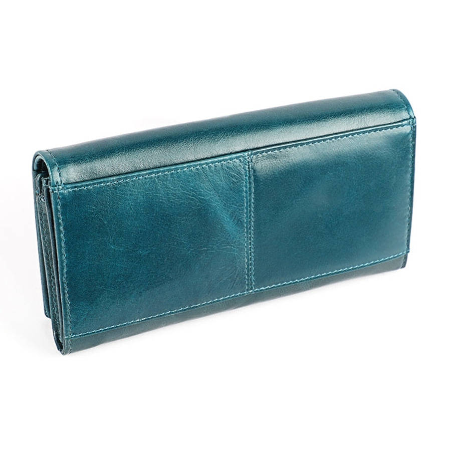 3559 Antimagnetic RFID Multi-function Zipper Retro Top-grain Leather Lady Purse Wallet
