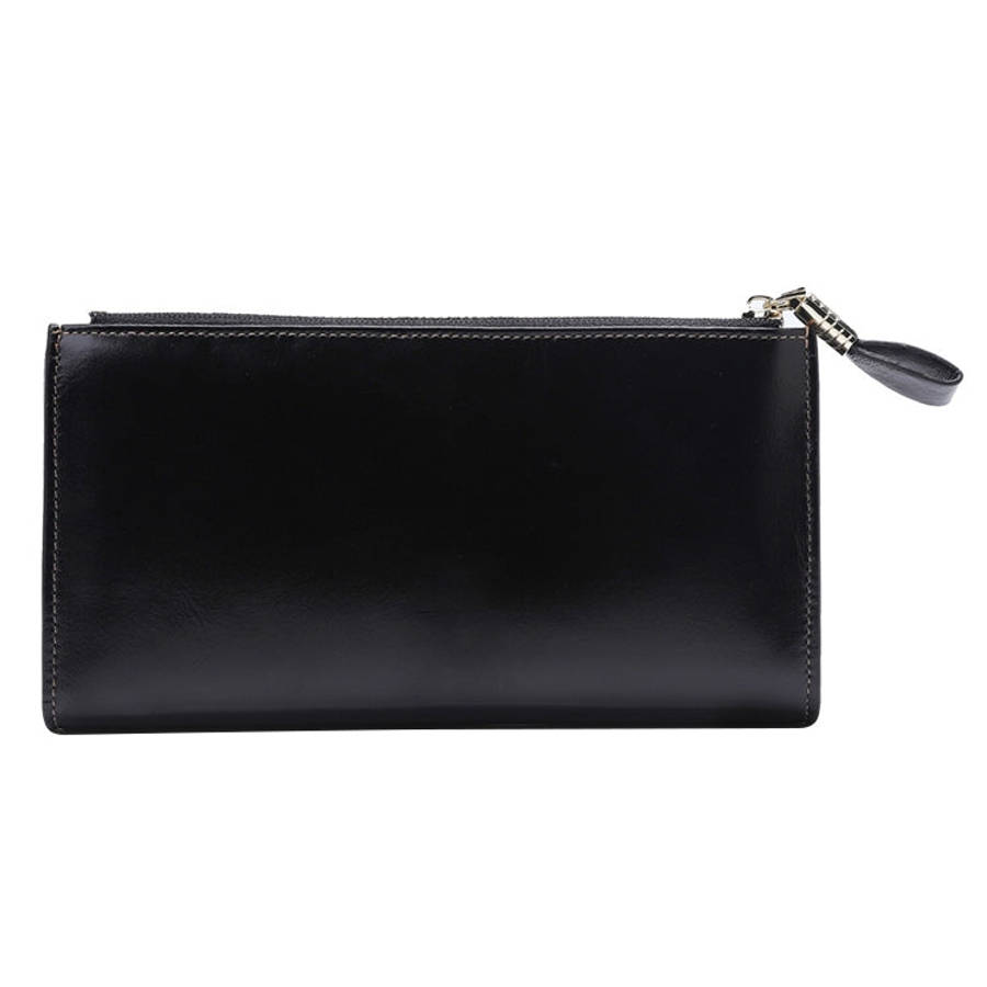 8236 Antimagnetic RFID Multi-function Oil Wax Leather Lady Wallet Large-capacity Purse