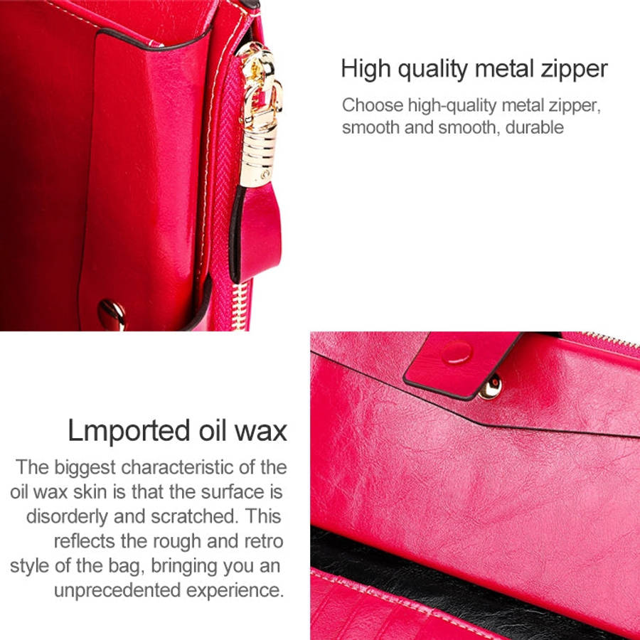 8236 Antimagnetic RFID Multi-function Oil Wax Leather Lady Wallet Large-capacity Purse