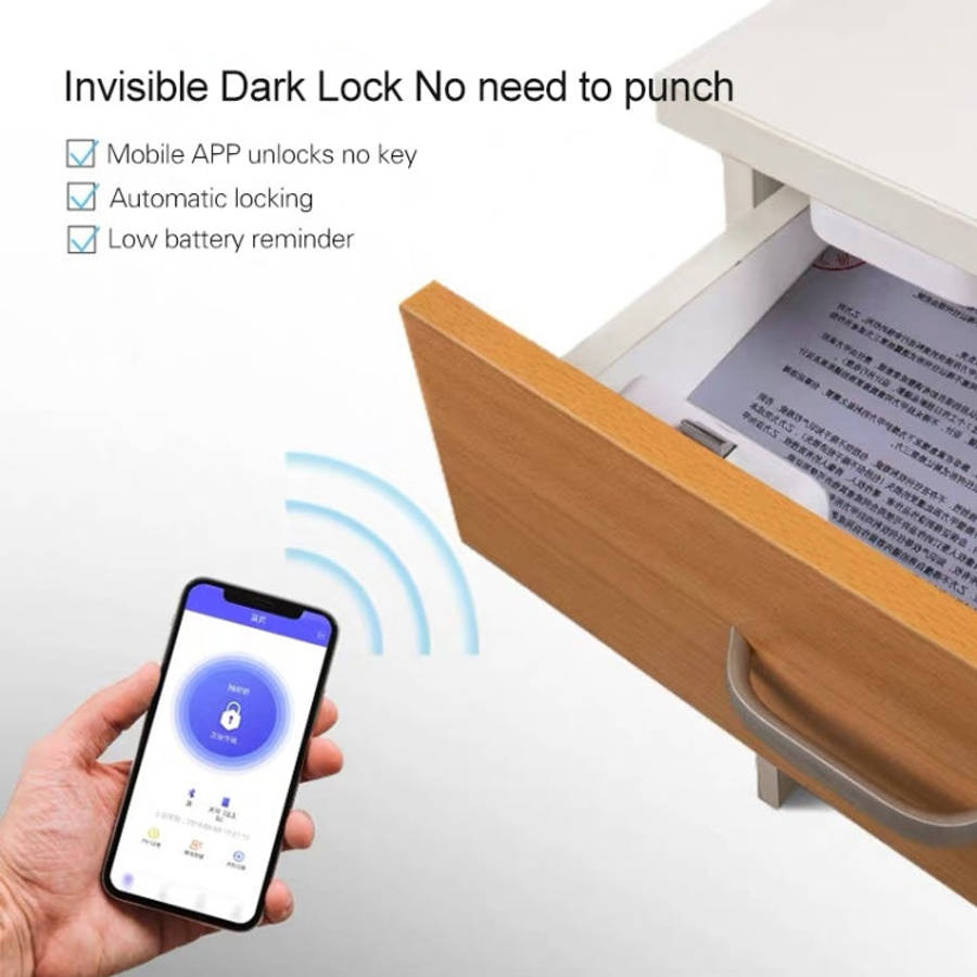 T1 APP Smart Drawer Lock Invisible Lock, Only Supports Remote Authorization to Unlock, T1 APP