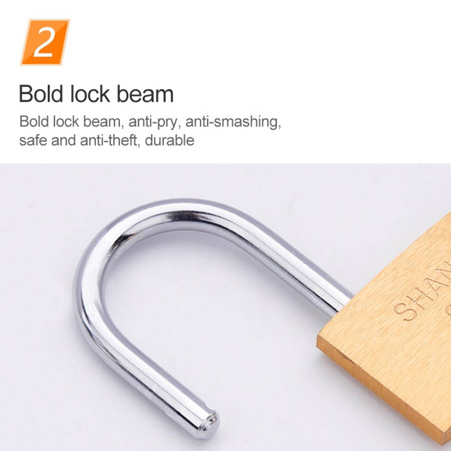 Copper Padlock Small Lock, Style: Long Lock Beam, 60mm Not Open, Long, 60mm Not Open