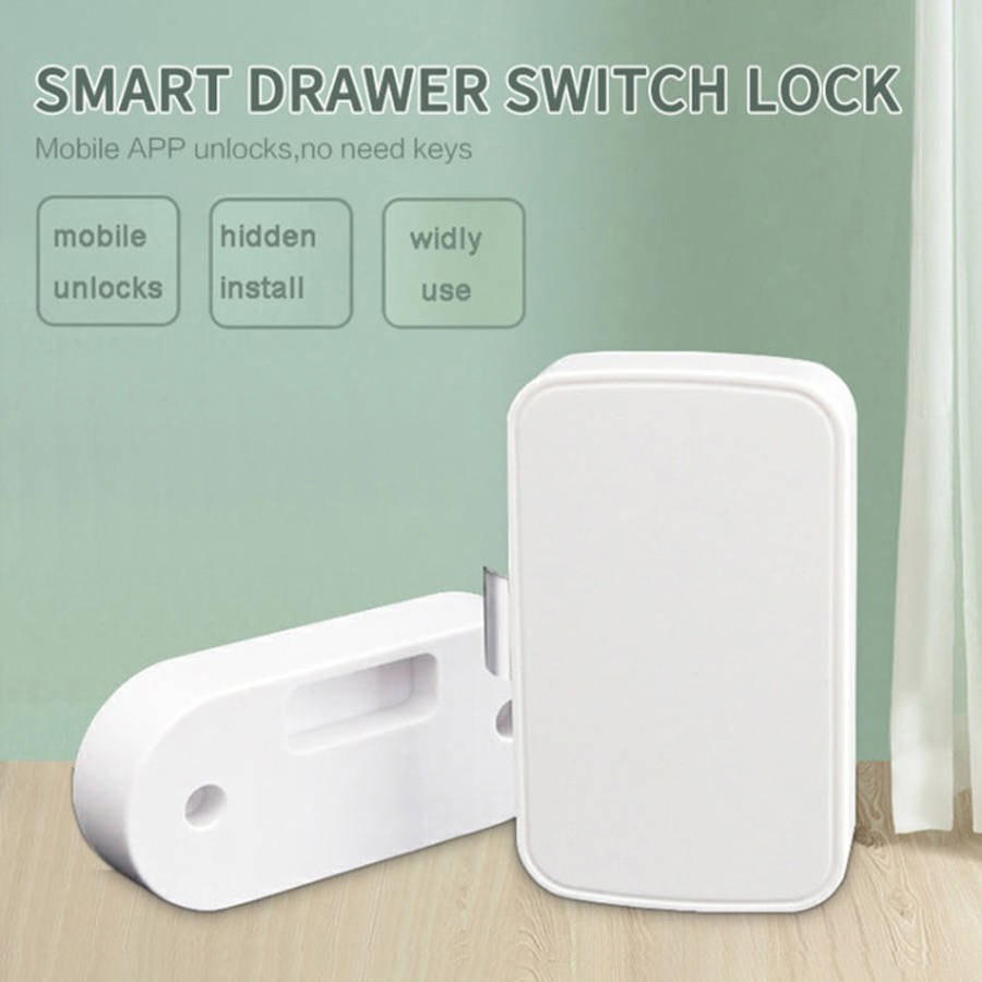 T1 Bluetooth + Tuya APP Smart Drawer Lock Invisible Lock, Support Remote Control Unlocking, T1 Bl...