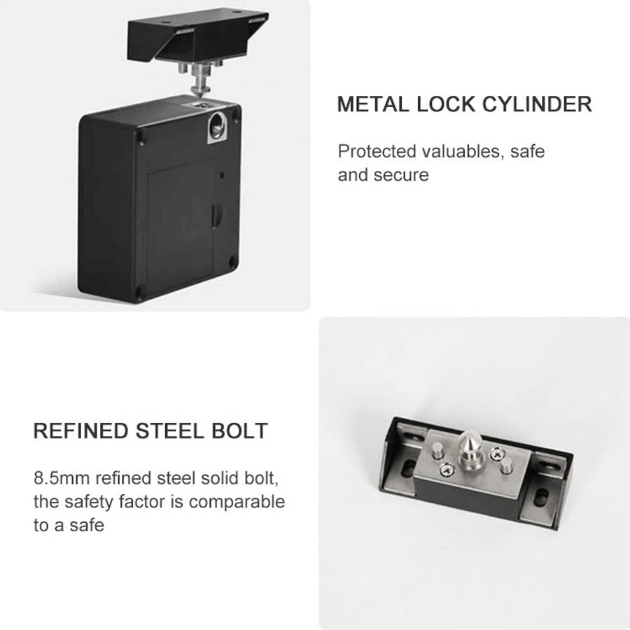 T8+ Non-opening Drawer Lock APP + IC Card Invisible Universal Cabinet Lock, APP + IC Card
