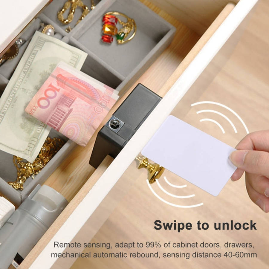 T8+ Non-opening Drawer Lock APP + IC Card Invisible Universal Cabinet Lock, APP + IC Card