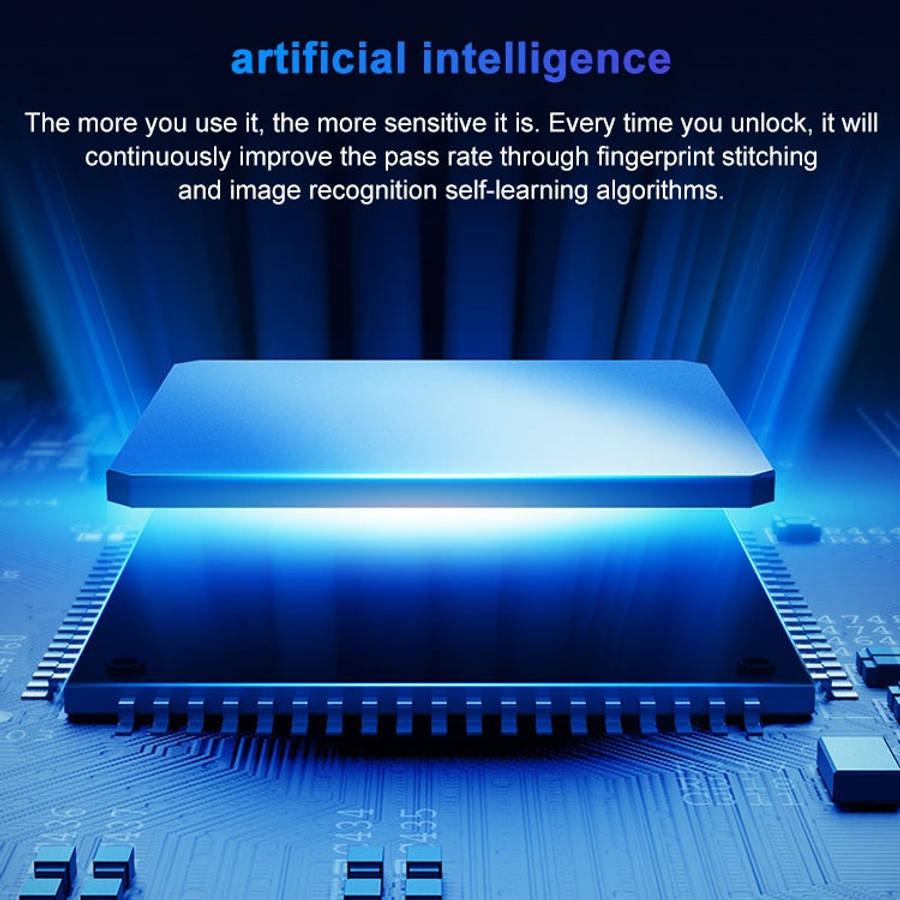 T21FB Micro USB Charging Zinc Alloy Smart Fingerprint + Bluetooth Single Open Drawer Lock File Ca...