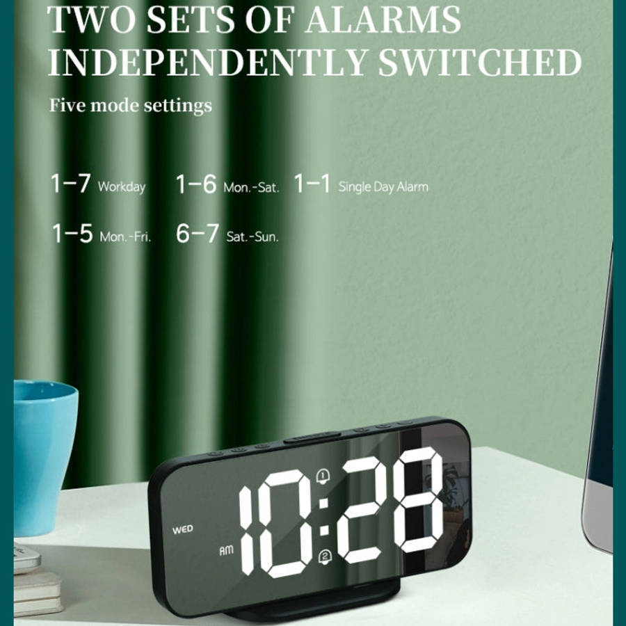 8821 LED Mirror Dual-purpose Snooze Alarm Clock, 8821(Black), 8821(White)