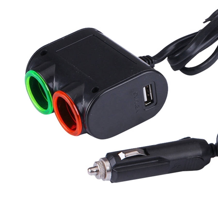 Olesson Streamlined Design 1.2A USB Car Cigarette Lighter Socket Car Charger with Color LED Light...