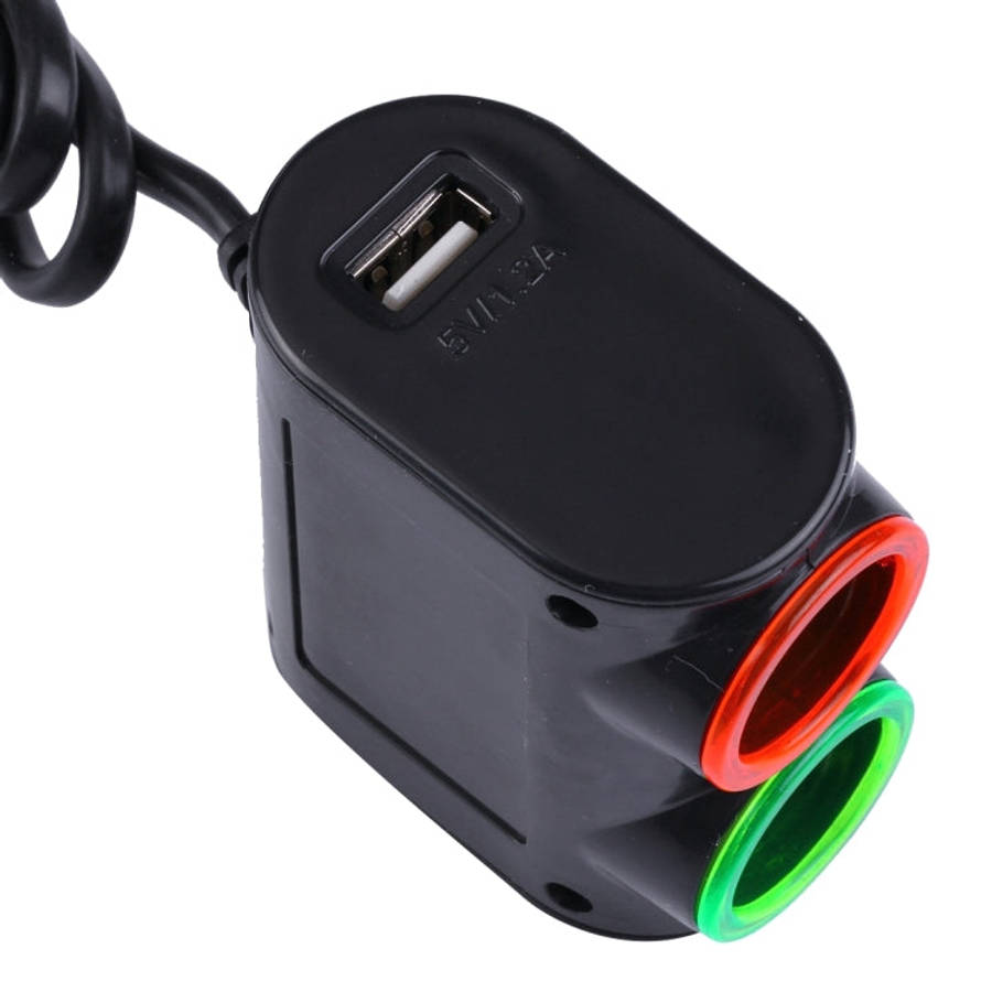Olesson Streamlined Design 1.2A USB Car Cigarette Lighter Socket Car Charger with Color LED Light...