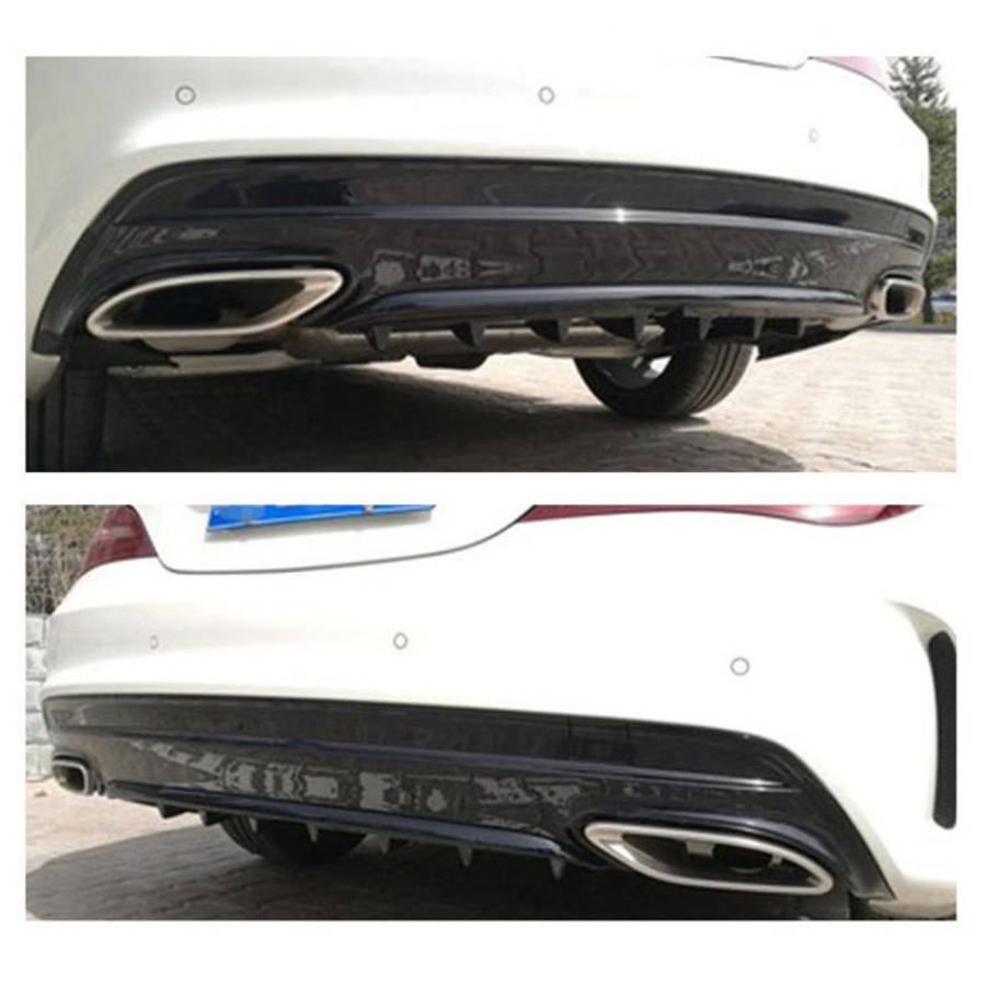 Universal Car Rear Bumper Lip Diffuser 7 Shark Fin Style Black ABS, Size: 85.3 x 79.8 x 13.4cm, 8...