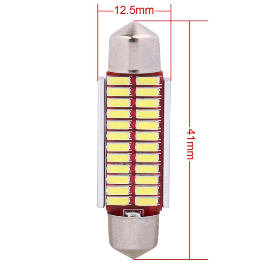 2 PCS 41mm 2W 240LM White Light 24 LED SMD 4014 Error Free License Plate Lights Car Light Bulb, 41mm