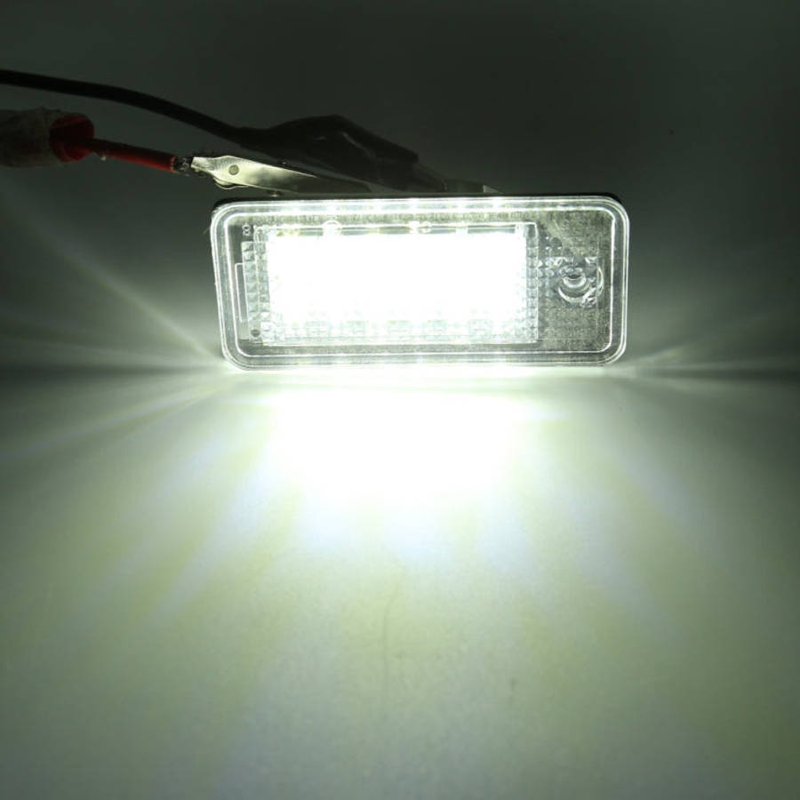 2 PCS License Plate Light with 18 SMD-3528 Lamps for Audi, For Audi