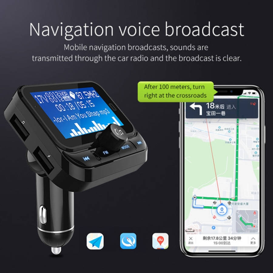 BC32 Dual USB Charging Bluetooth Hand-free Car Charger FM Transmitter MP3 Music Player Car Kit, S...