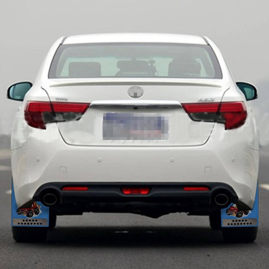 2 PCS WS-003 Premium Heavy Duty Molded Splash Mud Flaps Auto Front and Rear Guards, Small Size, R...