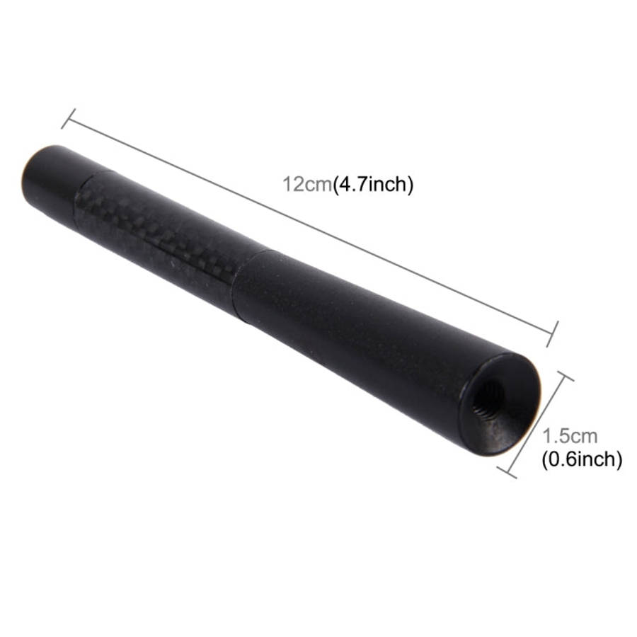 Carbon Fiber Aluminum Short Antenna Polished Universal Screws Base(Big Size), 12cm
