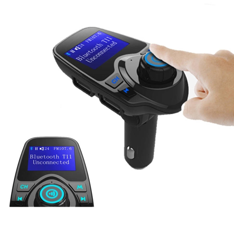 T11 Bluetooth FM Transmitter Car MP3 Player with LED Display, Support Double USB Charge & Handsfr...