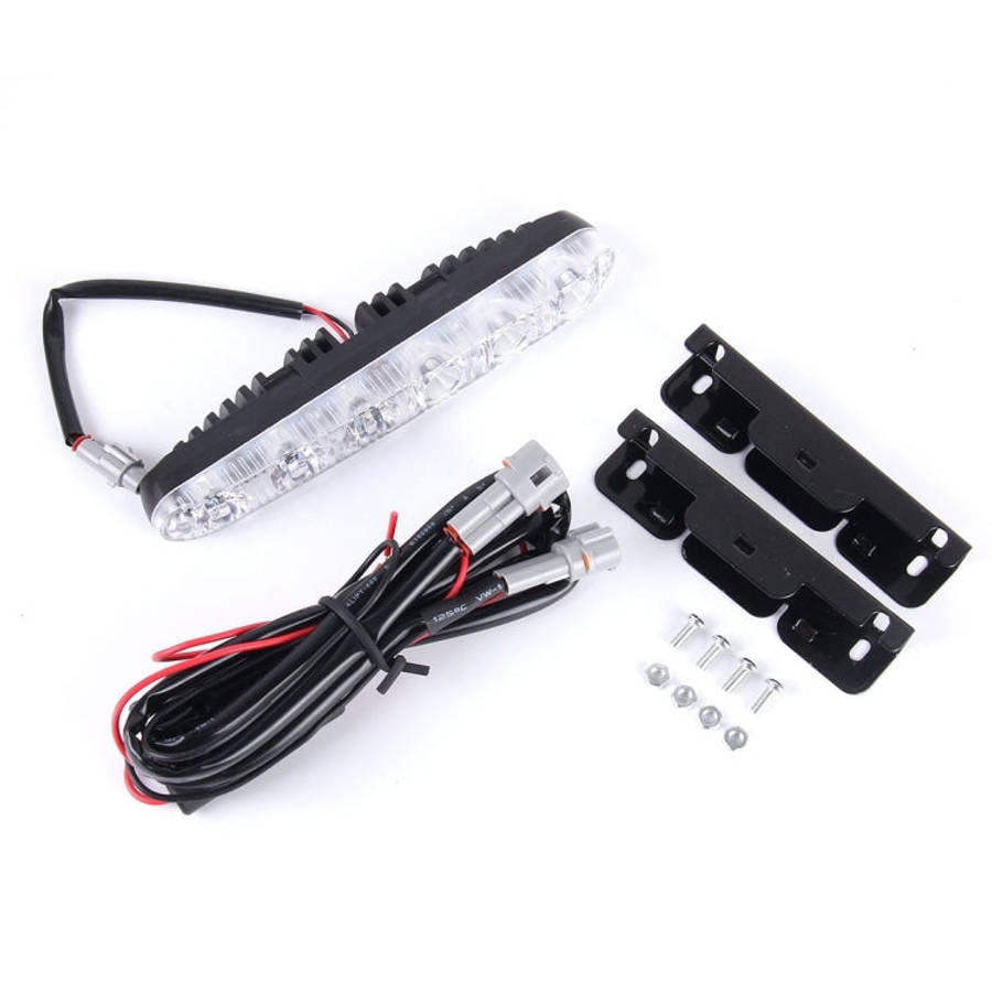 2 PCS LD-006 5730-6SMD 12W 1200LM 7000K White Light  Daytime Running Light.DC 12V, White Light+12...
