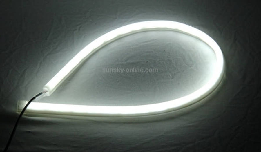 2 PCS 12V Car Daytime Running Lights Soft Article Lamp, White + Yellow Light, Length: 85cm, 85cm