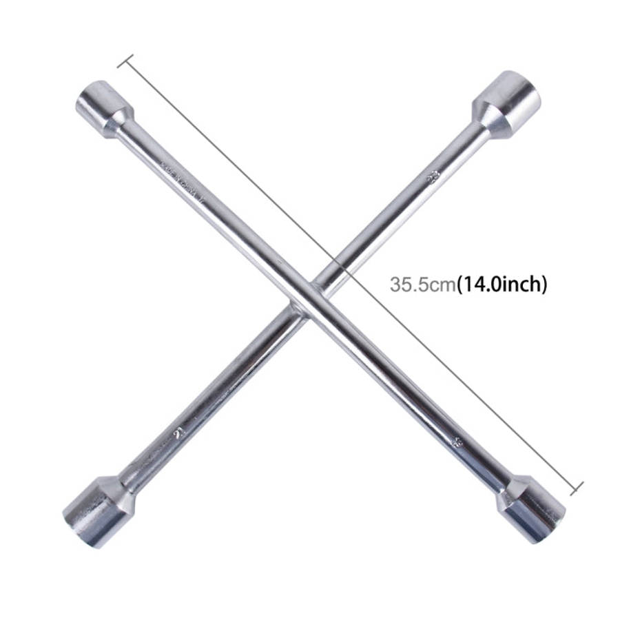 Compact Universal Tire Iron Lug Wrench with 17mm 19mm 21mm 23mm Socket Adapters, Universal 17mm 1...
