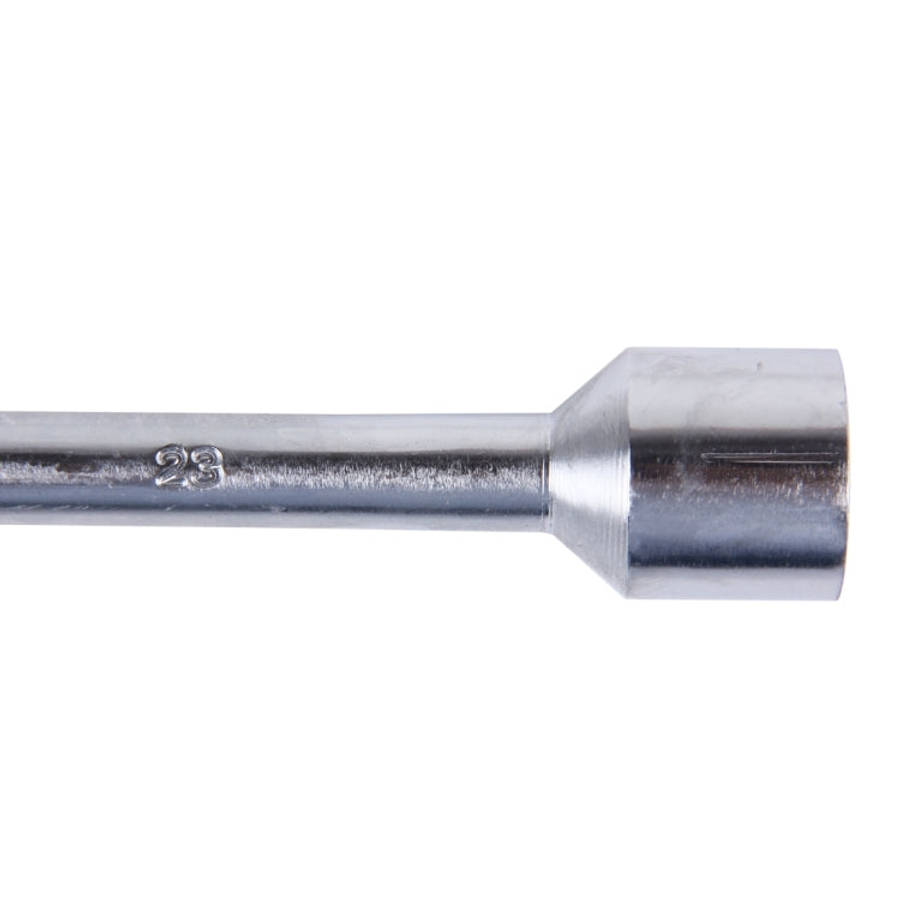 Compact Universal Tire Iron Lug Wrench with 17mm 19mm 21mm 23mm Socket Adapters, Universal 17mm 1...
