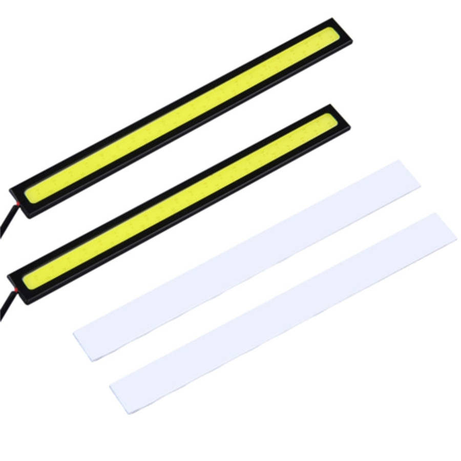 2 PCS 6W 400 LM 6000K DRL COB White Light Bar Car Light Source Waterproof Daytime Running Lights,...